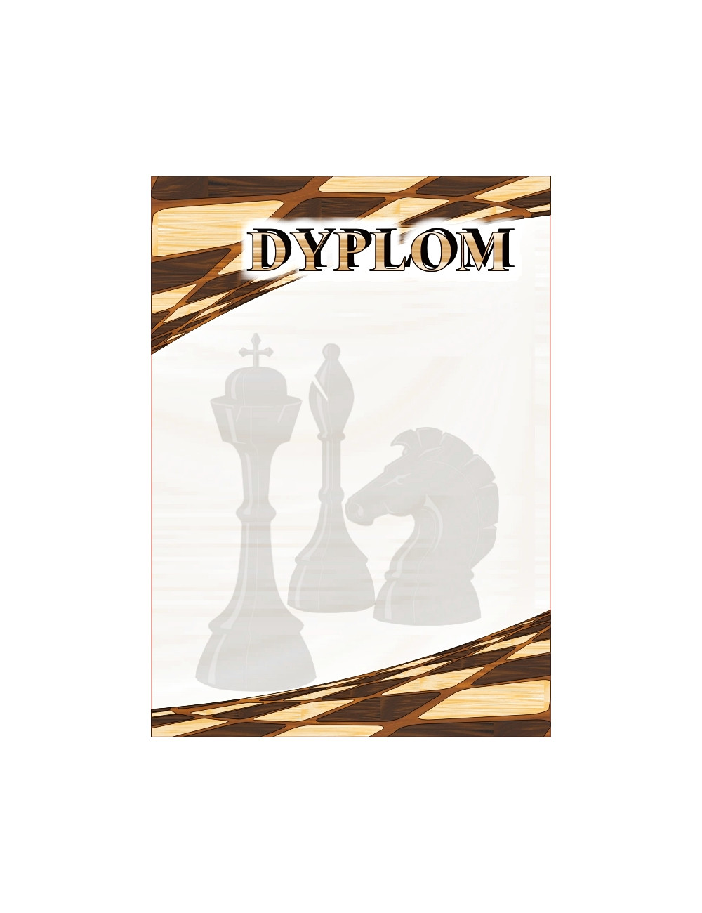 DYP 256 - FOLIOPAK (25szt) - Dyplom papierowy 200g format A4 - SZACHY