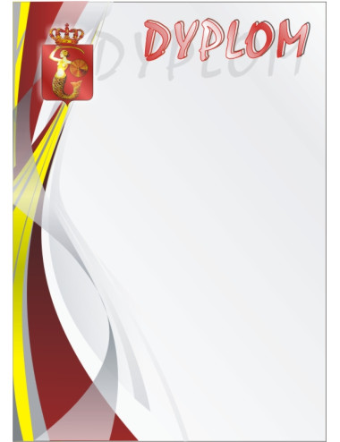 DYP 260 - FOLIOPAK (25szt) - Dyplom papierowy 200g format A4 - OGÓLNY-HERB W-WY