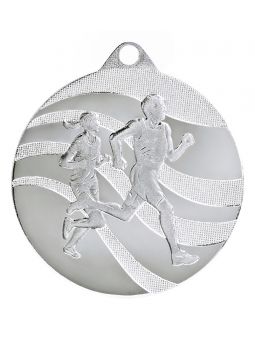 MDX213-S Medal stalowy - BIEGI - kolor srebrny, R-50mm, grubość 2mm (prawa autorskie) • seria MDX200