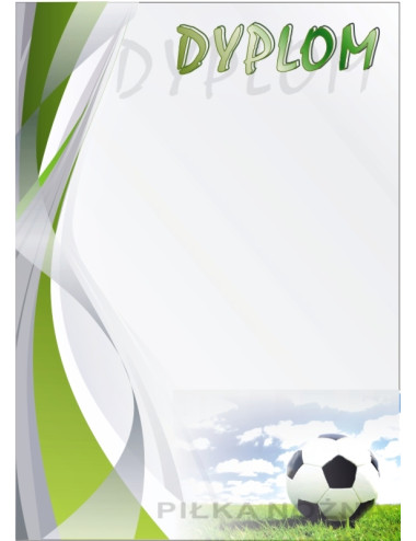 DYP 261 - FOLIOPAK (25szt) - Dyplom papierowy 200g format A4 - PIŁKA NOŻNA