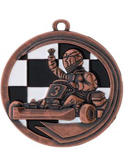 MDX39-B  Medal gokart - kolor brązowy  R-50mm