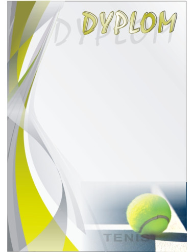 DYP 264 - FOLIOPAK (25szt) - Dyplom papierowy 200g format A4 - TENIS ZIEMNY