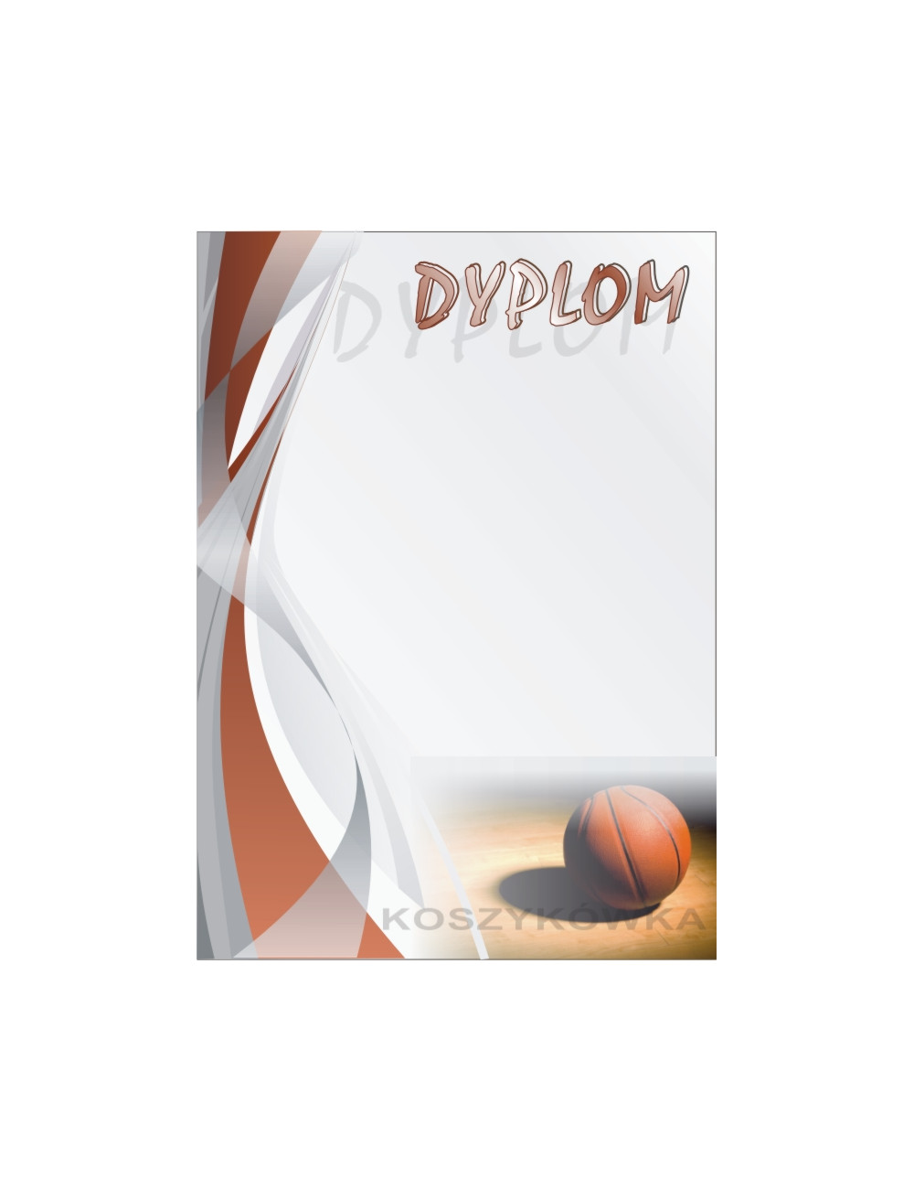 DYP 265 - FOLIOPAK (25szt) - Dyplom papierowy 200g format A4 - KOSZYKÓWKA