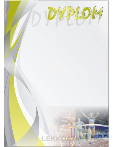 DYP 266 - FOLIOPAK (25szt) - Dyplom papierowy 200g format A4 - BIEGI