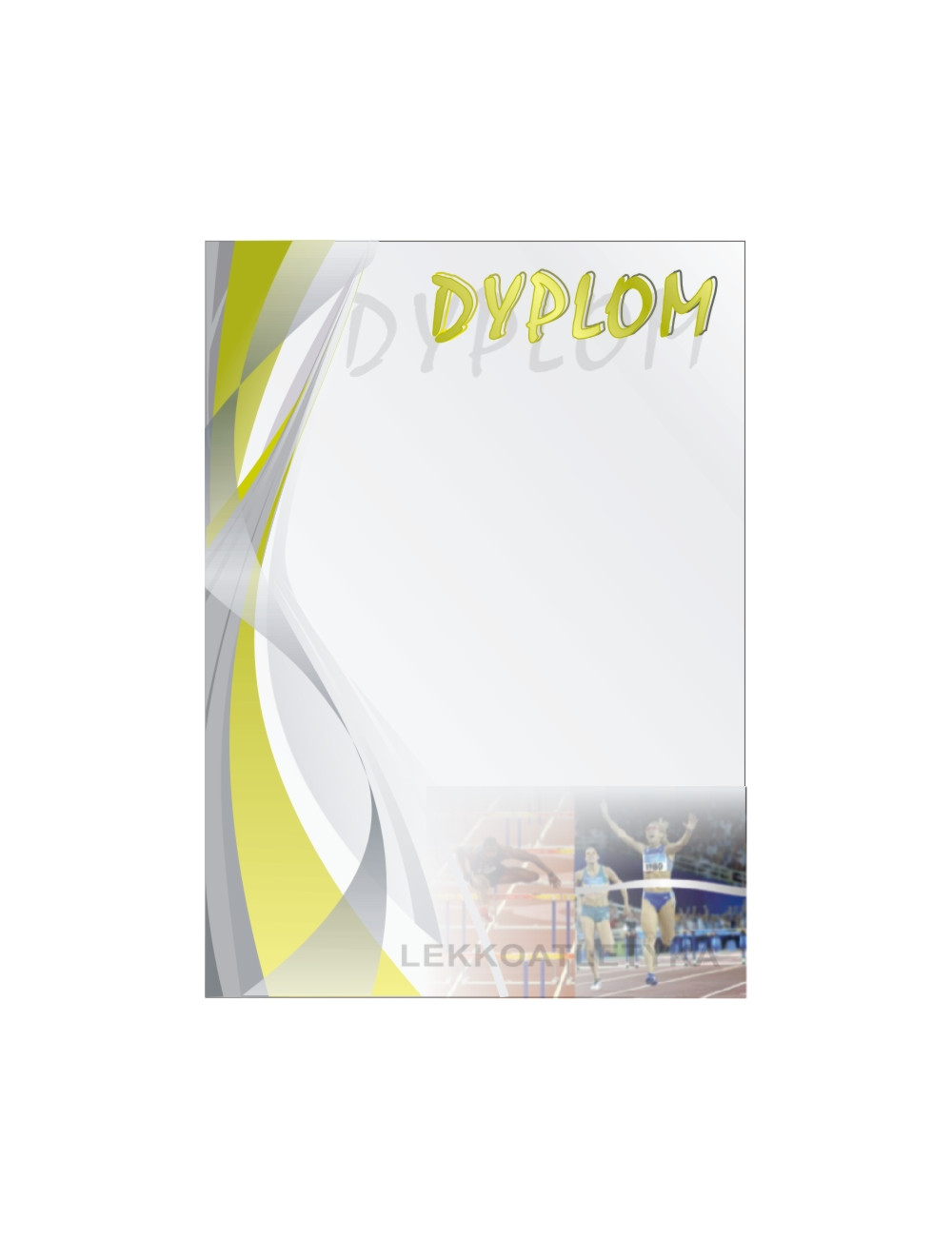 DYP 266 - FOLIOPAK (25szt) - Dyplom papierowy 200g format A4 - BIEGI
