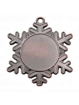 MDX47-S Medal SNOW z miejscem na wklejkę, kolor srebrny - średnica 50mm
