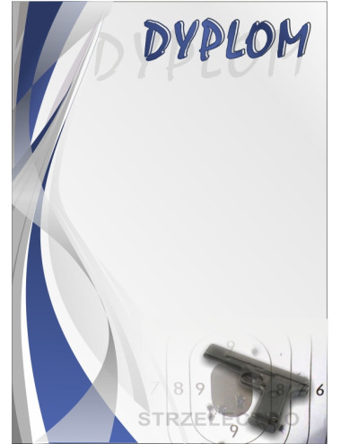DYP 268 - FOLIOPAK (25szt) - Dyplom papierowy 200g format A4 - STRZELANIE