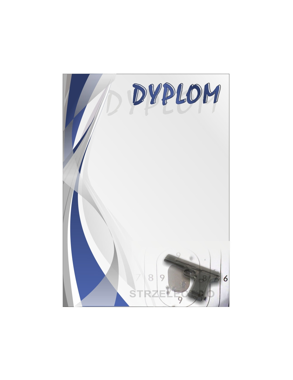 DYP 268 - FOLIOPAK (25szt) - Dyplom papierowy 200g format A4 - STRZELANIE