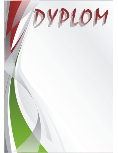DYP 269 - FOLIOPAK (25szt) - Dyplom papierowy 200g format A4 - OGÓLNY kolorystyka klubowa LEGIA, LZS itp.