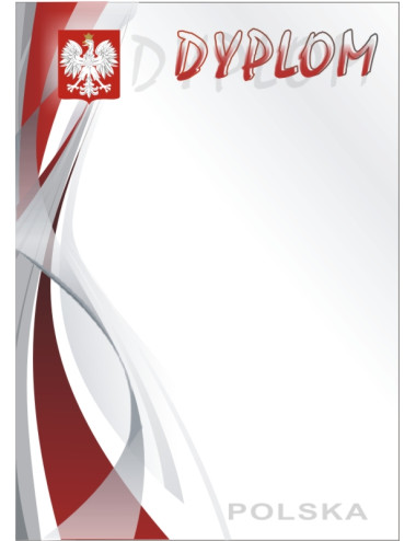 DYP 270 - FOLIOPAK (25szt) - Dyplom papierowy 200g format A4 - GODŁO POLSKI