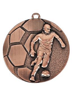 MDX61-B  Medal piłka nożna kolor brązowy 50mm