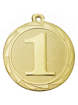 MDX701-G medal stalowy 1 MIEJSCE, kolor złoty, średnica 45mm, grubość 2mm