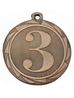 MDX703-B medal stalowy 3 MIEJSCE, kolor brązowy, średnica 45mm, grubość 2mm