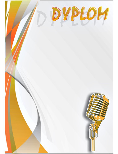 DYP 273 - FOLIOPAK (25szt) - Dyplom papierowy 200g format A4 - MUZYKA