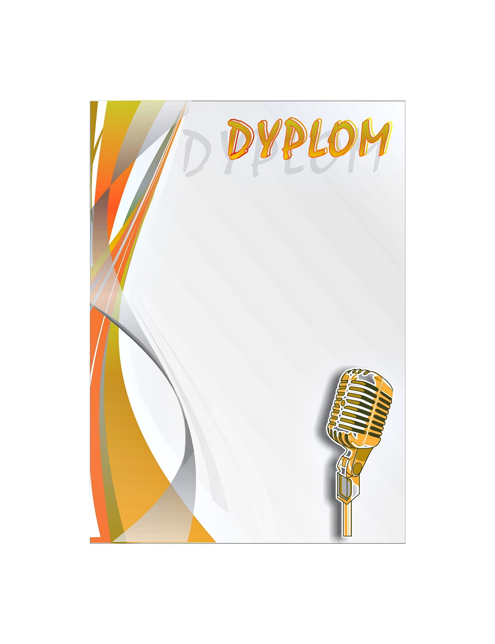 DYP 273 - FOLIOPAK (25szt) - Dyplom papierowy 200g format A4 - MUZYKA