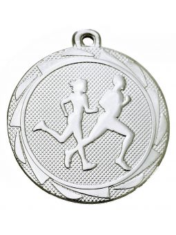 MDX704-S medal stalowy BIEGI, kolor srebrny, średnica 45mm, grubość 2mm