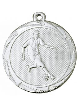 MDX710-S medal stalowy PIŁKA NOŻNA, kolor srebrny, średnica 45mm, grubość 2mm