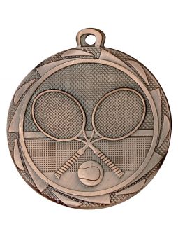 MDX713-B medal stalowy TENIS ZIEMNY, kolor brązowy, średnica 45mm, grubość 2mm