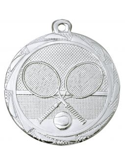 MDX713-S medal stalowy TENIS ZIEMNY, kolor srebrny, średnica 45mm, grubość 2mm