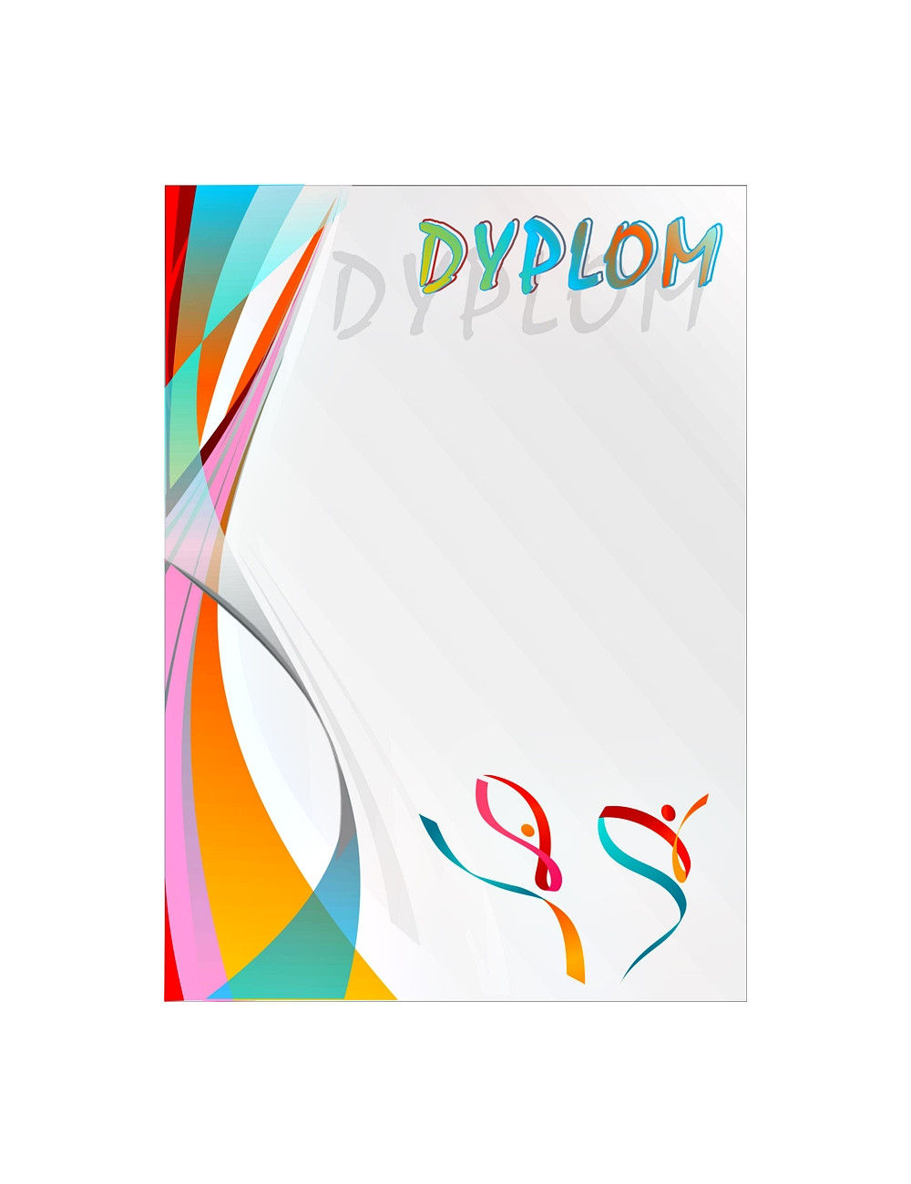 DYP 276 - FOLIOPAK (25szt) - Dyplom papierowy 200g format A4 - TANIEC ARTYSTYCZNY