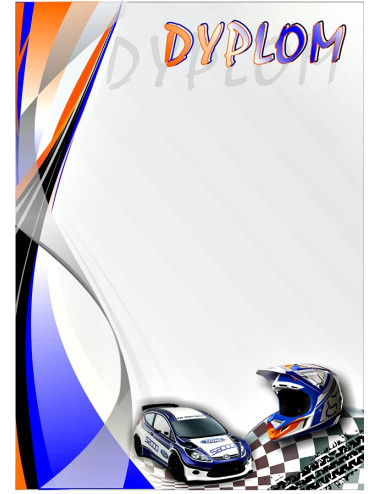 DYP 277 - FOLIOPAK (25szt) - Dyplom papierowy 200g format A4 - SPORTY MOTOROWE