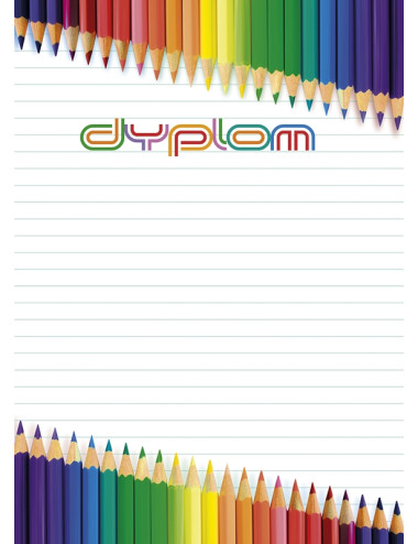 DYP 283 - FOLIOPAK (25szt) - Dyplom papierowy 150g format A4 -  KREDKI