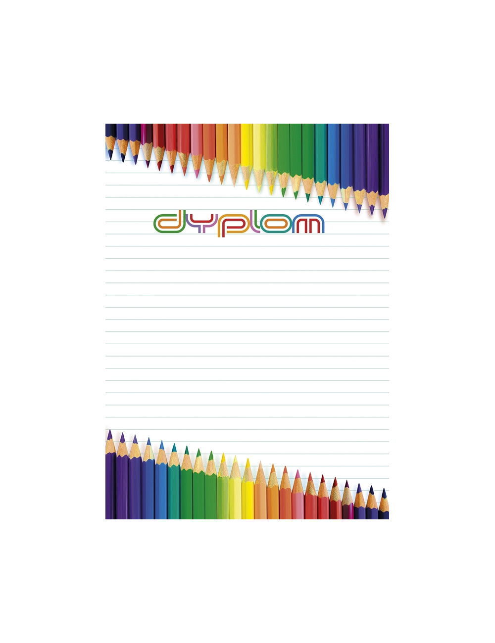 DYP 283 - FOLIOPAK (25szt) - Dyplom papierowy 150g format A4 -  KREDKI