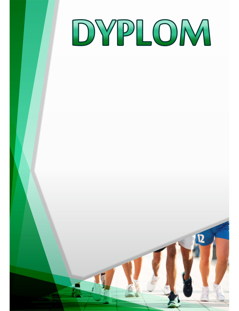 DYP 284 - FOLIOPAK (25szt) - Dyplom papierowy 150g format A4 -  BIEGI