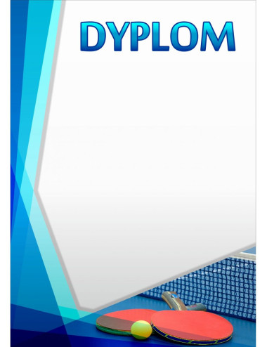 DYP 285 - FOLIOPAK (25szt) - Dyplom papierowy 150g format A4 -  TENIS STOŁOWY