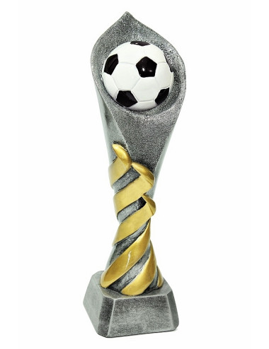 FTX005  Statuetka odlewana seria X-TOP - piłka nożna  W-100mm, H-350mm (tab.53/72x37 mm)