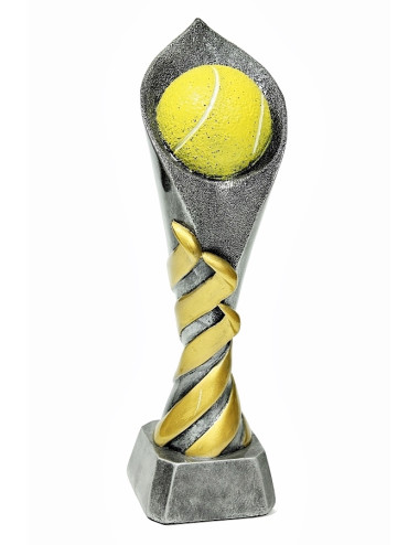 FTX044  Statuetka odlewana seria X-TOP - tenis ziemny W-75mm, H-250mm (tab.46/58x25 mm)