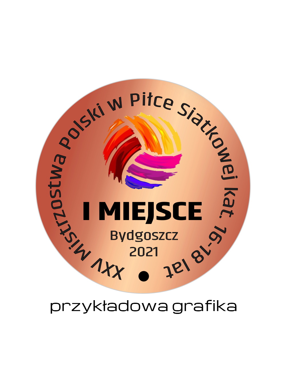 GRAW - D5-B - Brązowa wklejka aluminiowa 38mm grawerowana w kolorze