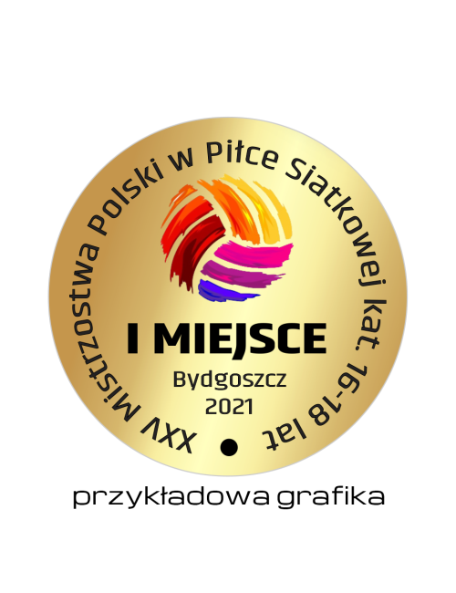 GRAW - D5-G - Złota wklejka aluminiowa 38mm grawerowana w kolorze