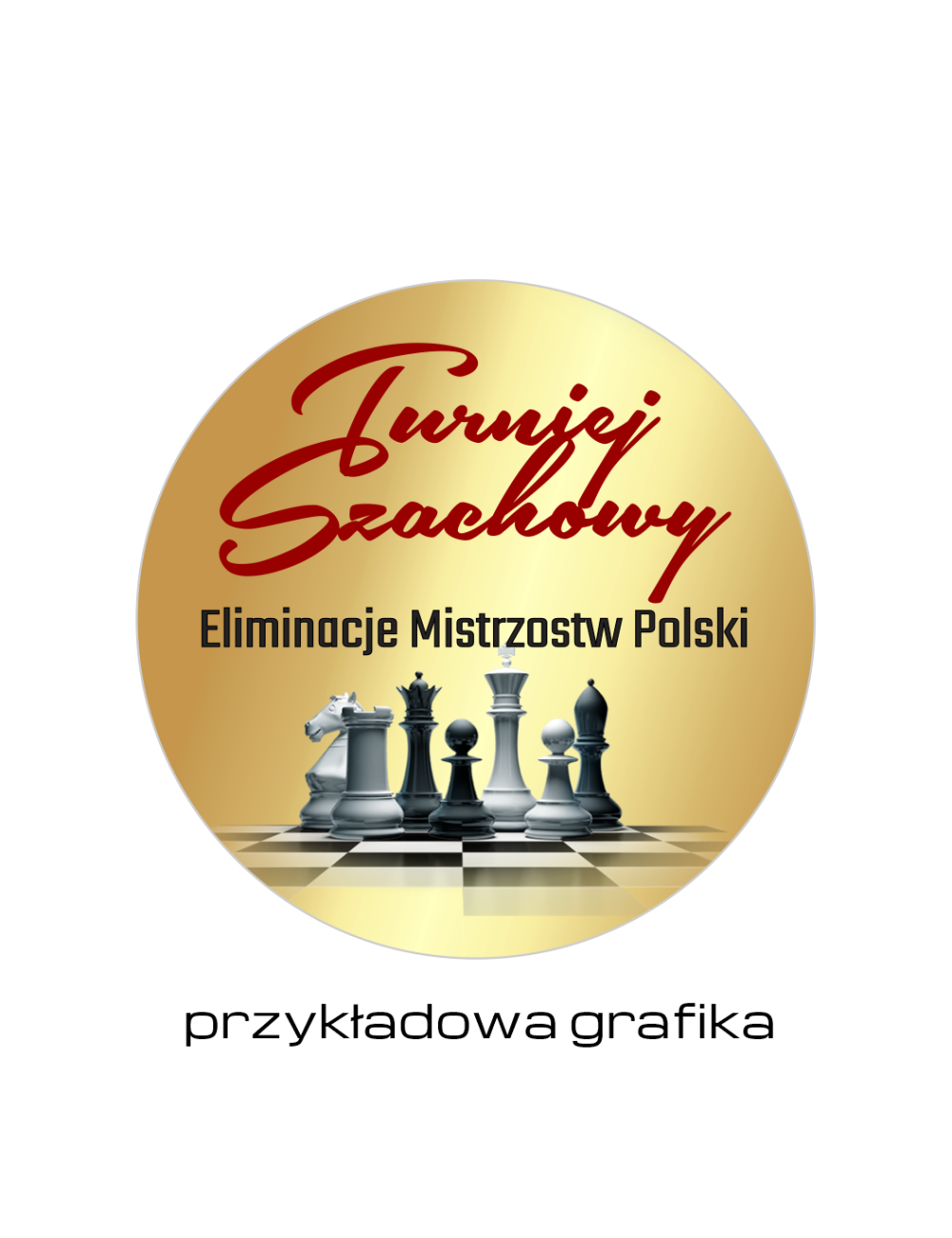 GRAW - D6-G - Złota wklejka aluminiowa 25mm grawerowana w kolorze