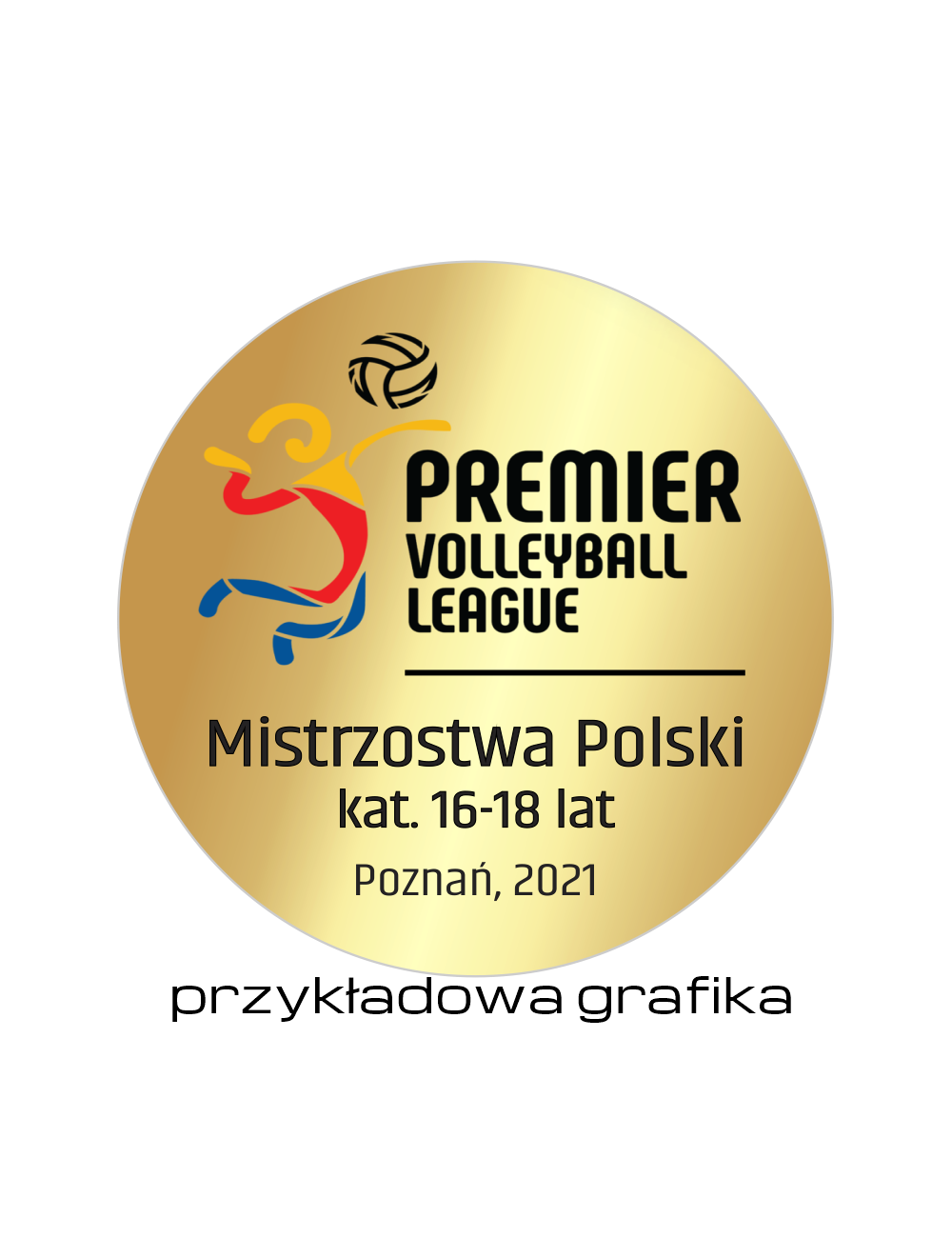 GRAW - D7-G - Złota wklejka aluminiowa 50mm grawerowana w kolorze