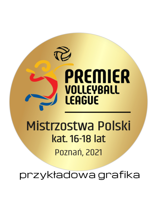GRAW - D7-G - Złota wklejka aluminiowa 50mm grawerowana w kolorze
