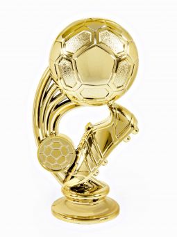 PX190-G  Figurka plastikowa - Piłka nożna SOCCER BALL, kolor złoty, H-150mm, insert 25mm