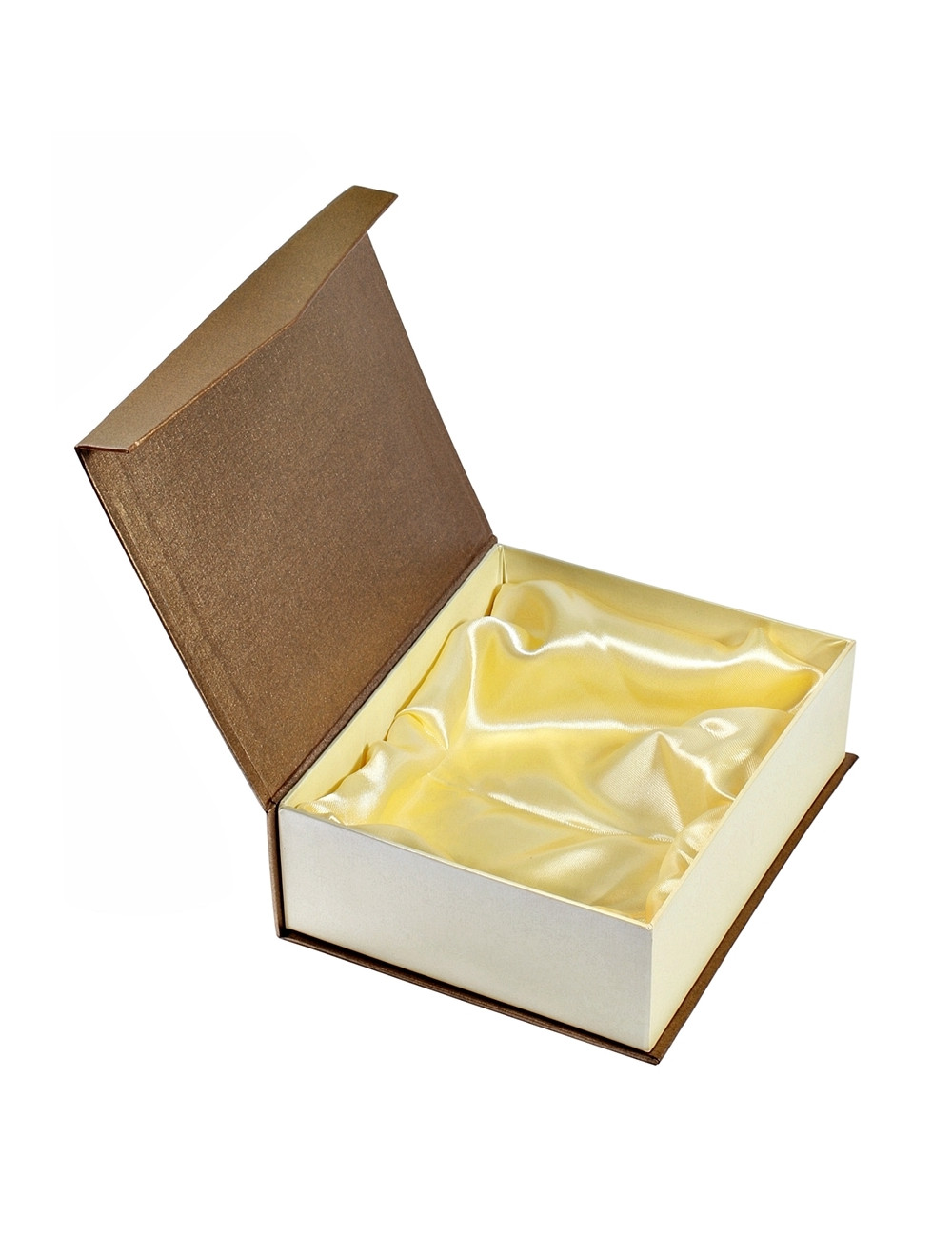 H305-GOLD  Etui do statuetki szklanej GIFTBOX - kolor złoty/ecru - W-250x210mm,  H-80mm