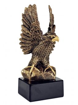 RX011  Statueta odlewana NEW EAGLE orzeł na postumencie  W-120mm x  H-265mm (tab.38x92) 