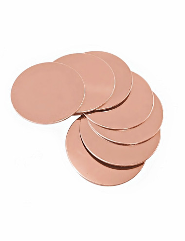 SCX-025-B - FOLIOPAK 50szt  Krążki do sublimacji, średnica 25mm, kolor brązowy (BRUSHED BRONZE) • krążki do sublimacji brązowe S