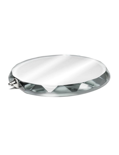 MDX-GLASS w ETUI  Medal Szklany fazowany w etui ozdobnym - średnica 70 mm, gr. 6mm (MOD36)