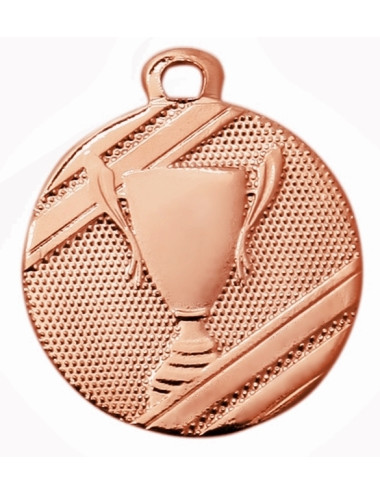 MDX006-B  Medal stalowy PUCHAR, kolor brązowy, średnica R-32mm