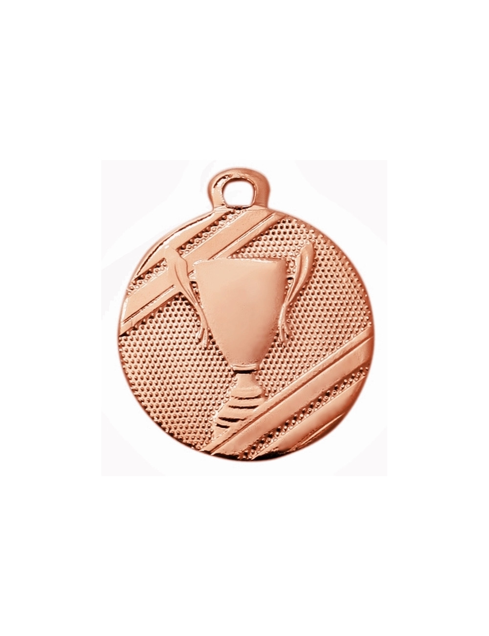 MDX006-B  Medal stalowy PUCHAR, kolor brązowy, średnica R-32mm