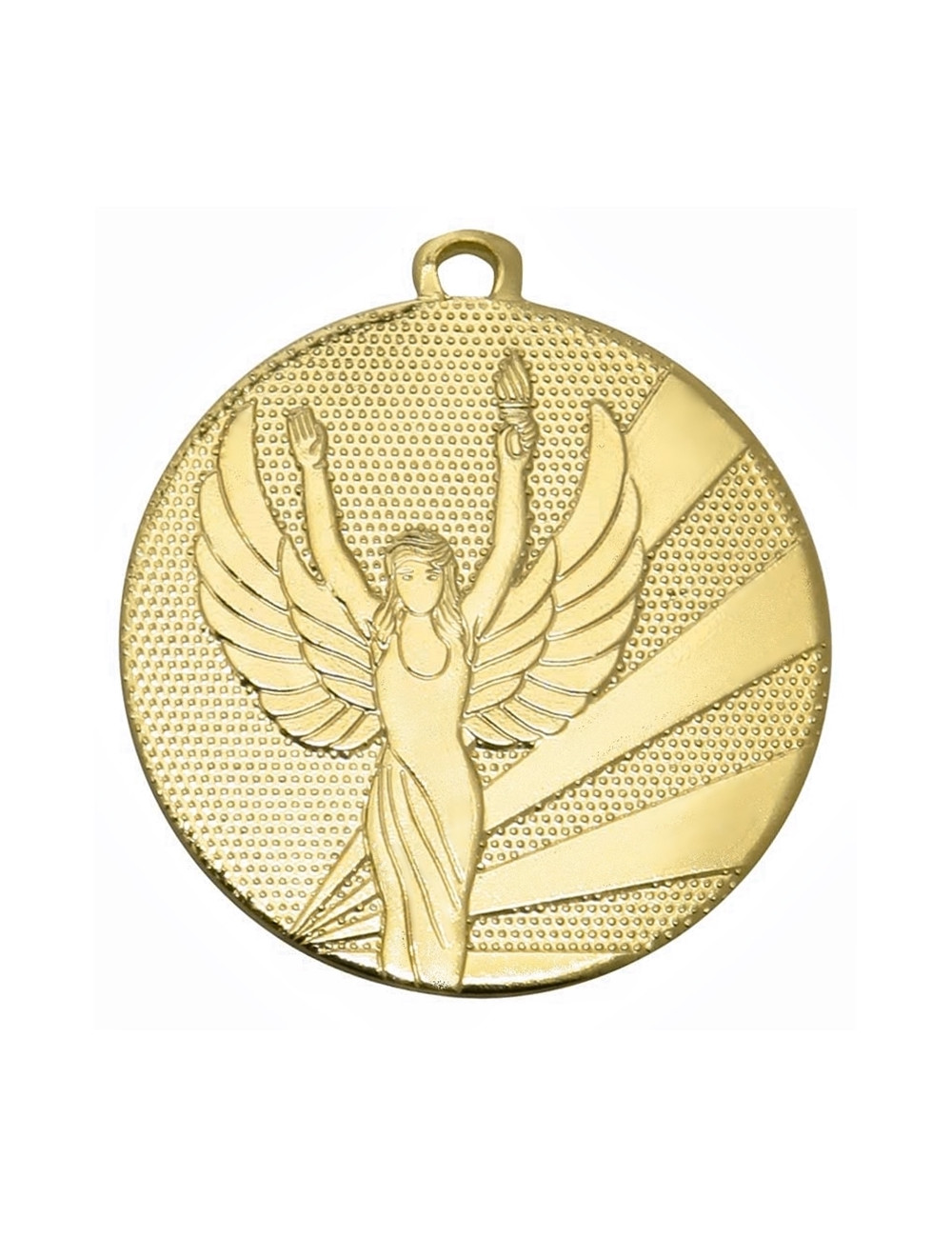MDX007-G  Medal stalowy WIKTORIA, kolor złoty, średnica R-32mm