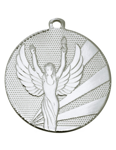 MDX007-S  Medal stalowy WIKTORIA, kolor srebrny, średnica R-32mm