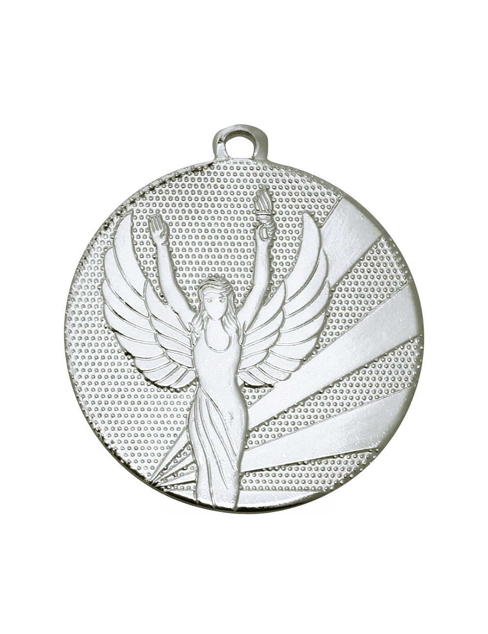 MDX007-S  Medal stalowy WIKTORIA, kolor srebrny, średnica R-32mm