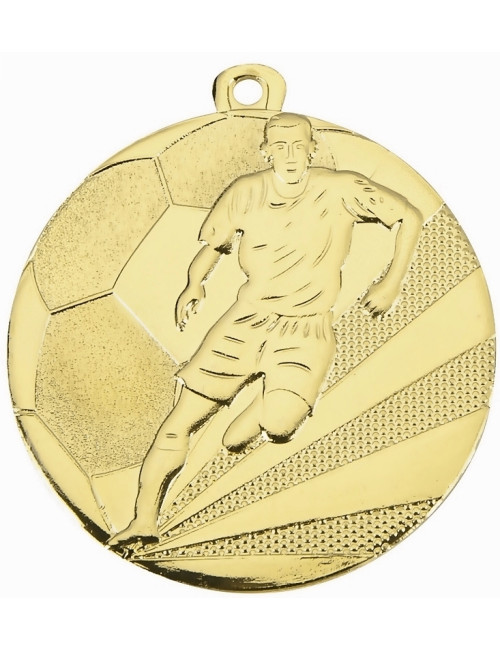 MDX012-B   Medal stalowy - PIŁKA NOŻNA - kolor brązowy R-50mm