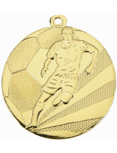 MDX012-G   Medal stalowy - PIŁKA NOŻNA - kolor złoty R-50mm