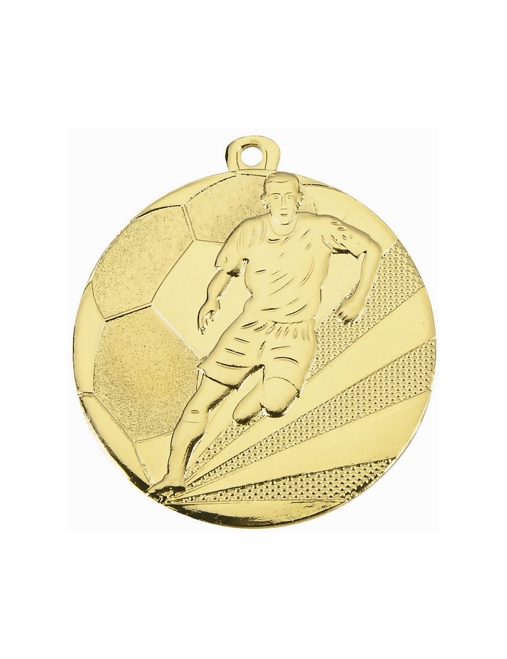 MDX012-G   Medal stalowy - PIŁKA NOŻNA - kolor złoty R-50mm