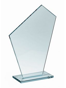 XME012-A - Trofeum szklane fazowane do druku UV - nieklejone - wysokość H-210mm, W-150mm,grubość 6mm